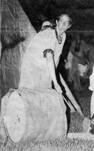 Lindsay Crenwelge plays an Indian drummer.